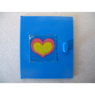 blue homemaker cupboard door 4 x 4 with pink and yellow heart pattern sticker - set 272