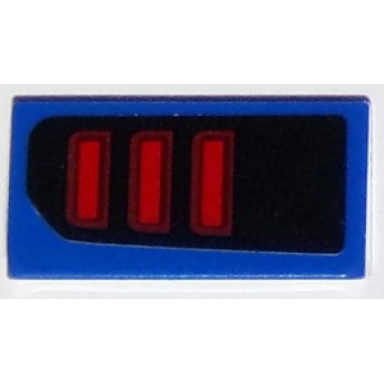 blue slope 30 1 x 2 x 2 3 with ford mustang taillight pattern model left side sticker - set 75871