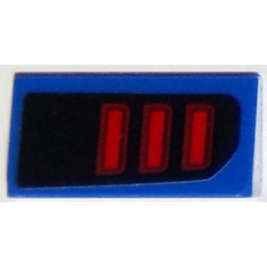 blue slope 30 1 x 2 x 2 3 with ford mustang taillight pattern model right side sticker - set 75871