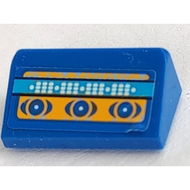 blue slope 30 1 x 2 x 2 3 with sw gungan sub controls pattern sticker - set 9499