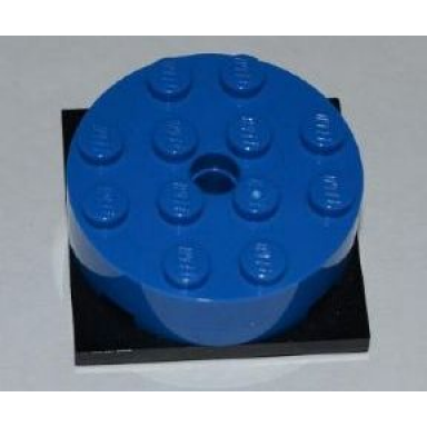 blue turntable 4 x 4 x 1 1 3 with black square base locking 87081 61485