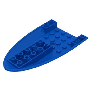 blue aircraft fuselage forward bottom curved 6 x 10 with 3 holes