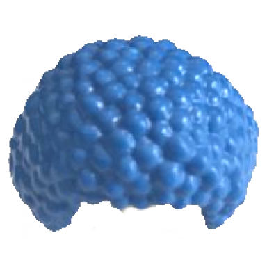 blue minifigure hair bubble style afro