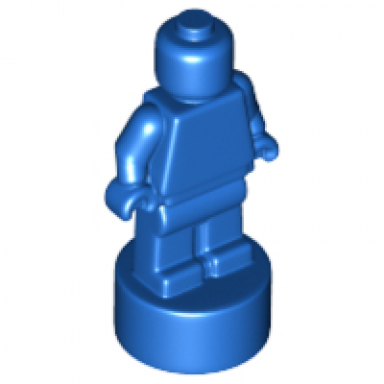 blue minifigure utensil statuette trophy