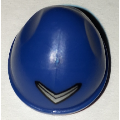 blue minifigure headgear cap beanie with silver boomerang pattern
