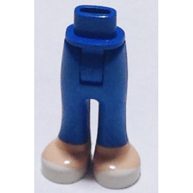 blue mini doll hips and trousers with back pockets with light nougat feet with white shoes pattern - thick hinge