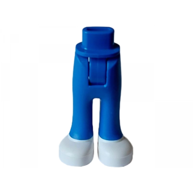 blue mini doll hips and trousers with back pockets with molded white shoes pattern - thick hinge