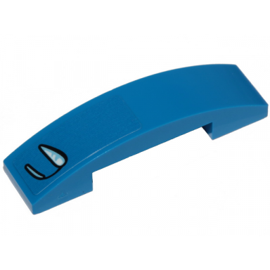 blue slope curved 4 x 1 x 2 3 double with mclaren elva headlight pattern model left side sticker - set 30343