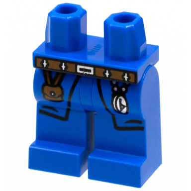 blue hips and legs with brown belt with pouch and rune amulet pattern