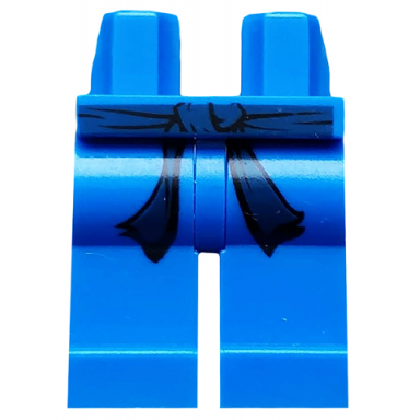 blue hips and legs with dark blue sash pattern
