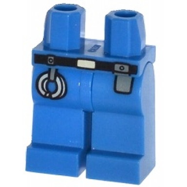blue hips and legs with black belt light bluish gray handcuffs and dark bluish gray utility pouch pattern