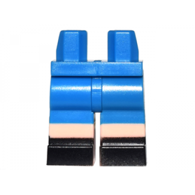 blue hips and legs with shorts light nougat knees and black shoes pattern