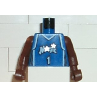 torso nba orlando magic 1 blue jersey pattern brown nba arms