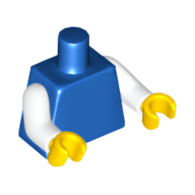 blue torso plain white arms yellow hands
