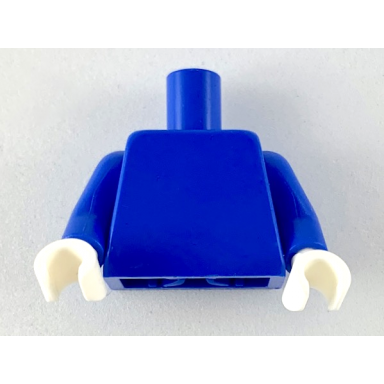 blue torso plain blue arms white hands