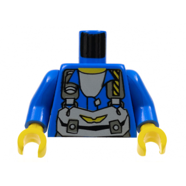 blue torso rock raiders gray straps and pack pattern jet blue arms yellow hands