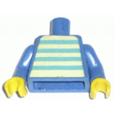 blue torso idea book 6000 bill with blue and white stripes pattern sticker blue arms yellow hands
