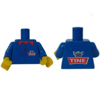 blue torso tine logo pattern stickers blue arms yellow hands