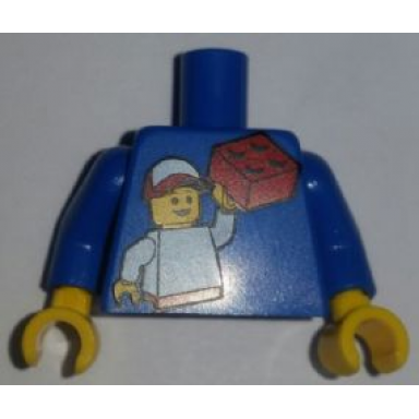 blue torso lego kidsfest boy holding red brick pattern blue arms yellow hands