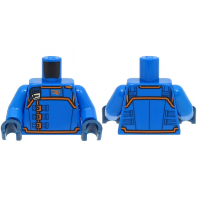 blue torso sw uniform with orange stripes and clasps pattern blue arms dark blue hands