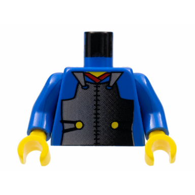 blue torso castle ninja armor plate red collar pattern samurai blue arms yellow hands