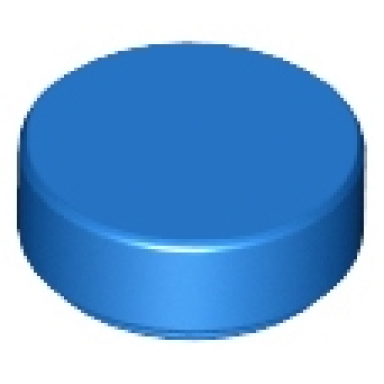 blue tile round 1 x 1