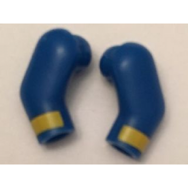 blue arm matching left and right pair with yellow stripe pattern