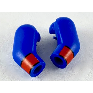 blue arm matching left and right pair with red cuff pattern