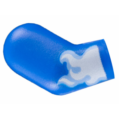 blue arm right with white and bright light blue flames pattern