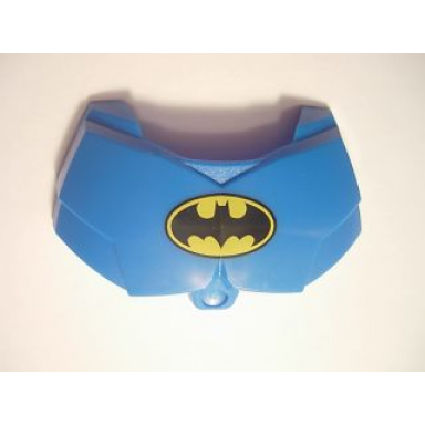 blue large figure chest armor small with batman logo pattern