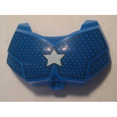 blue large figure chest armor small with captain america star pattern