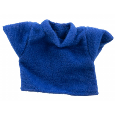 blue duplo doll cloth t-shirt plain with short sleeves velveteen fabric