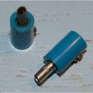 electric connector 1-way male rounded with hollow pin banana plug