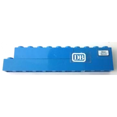 blue stickered assembly 11 x 1 x 2 with db and wien zã¼rich pattern stickers - set 7818 - 1 brick 1 x 3 1 brick 1 x 4 1 brick 1 x 6 1 brick 1 x 8