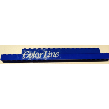 blue stickered assembly 22 x 1 x 2 with white color line pattern model right side sticker - set 1955-1 - 1 brick 1 x 6 2 brick 1 x 16
