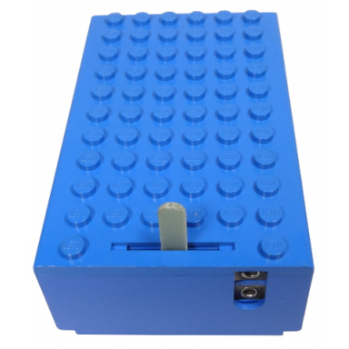 blue electric 4.5v battery box 6 x 11 x 3 type ii for 1-prong 2-prong connectors
