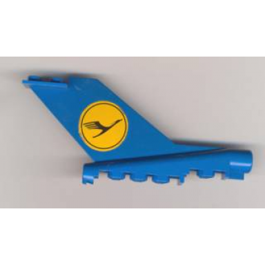 blue tail vintage with lufthansa pattern on both sides and black dot on rear stickers - set 1560-2