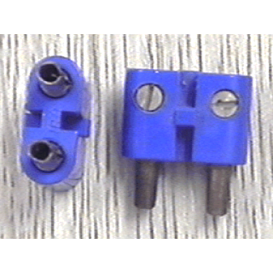 electric connector 2-way male rounded narrow type 2 with hollow pins