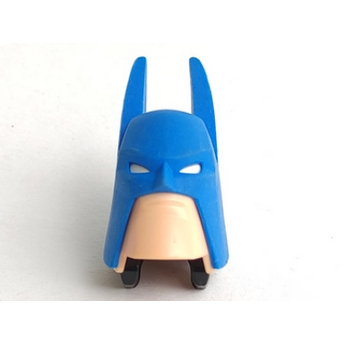 blue large figure head modified super heroes batman with light nougat face pattern