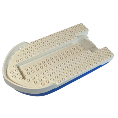 blue duplo boat hull unitary 12 x 23 floating with white top bb1245 4670