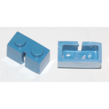 brick 1 x 2 without bottom tube slotted with 1 slot