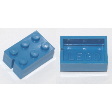 brick 2 x 3 without bottom tubes slotted with 1 slot