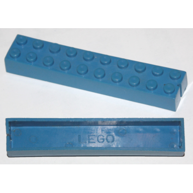 brick 2 x 10 without bottom tubes slotted with 1 slot