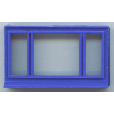 window 1 x 6 x 3 3-pane with glass for slotted bricks