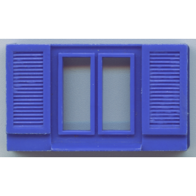 window 1 x 6 x 3 shuttered with glass for slotted bricks