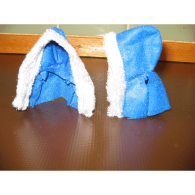 blue duplo wear cloth parka with hood