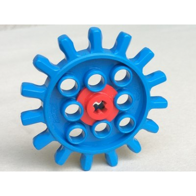 blue technic gear expert builder 15 tooth with axle hole
