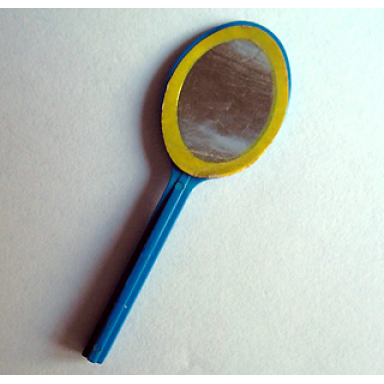 blue homemaker utensil hand mirror pattern sticker - set 296