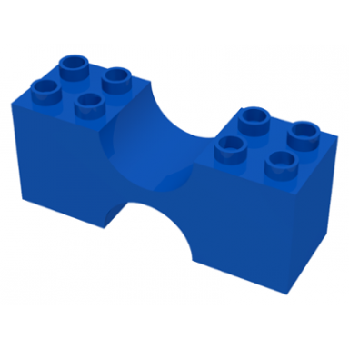 duplo brick 2 x 6 x 2 with curved center