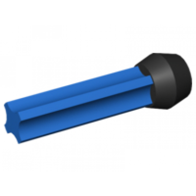 blue projectile foam dart with black tip
